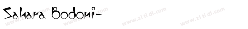 Sahara Bodoni字体转换
